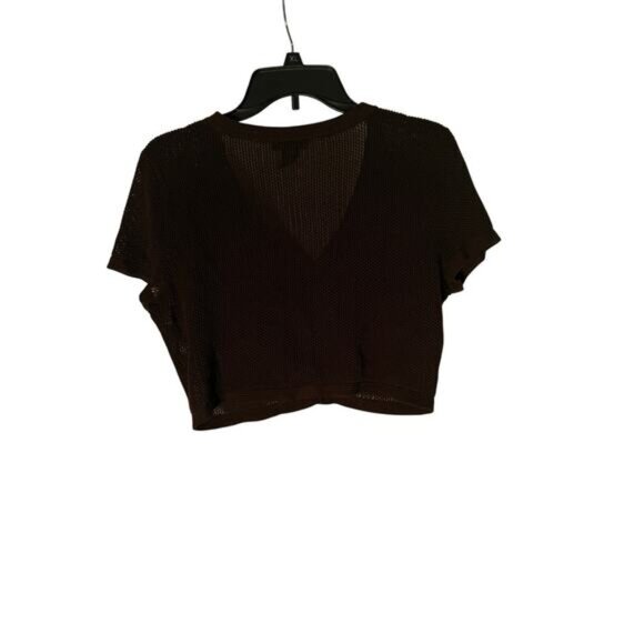 Brown Crochet Shaw Women's Large - Picture 3 of 3